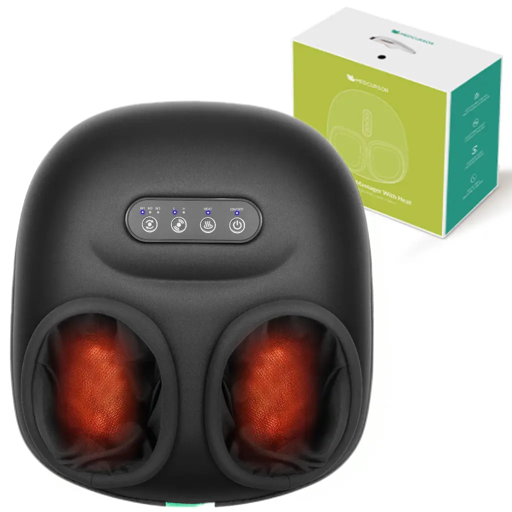 Foot Massager Machine with Heat, Gifts for Women Men,  Deep Kneading Massage,  Multi-Level Settings for Home, Office Use Relaxing Comfort