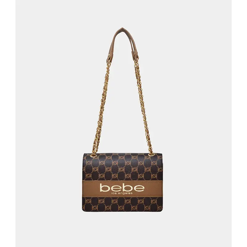 BEBE SERENA MONOGRAM SHOULDER BAG