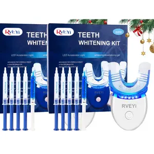 LED Teeth Brightening Kit, 2 Sets Teeth Tool Kit with Carbamide Peroxide Teeth Brightening Gel, Safe Enamel for Oral Care