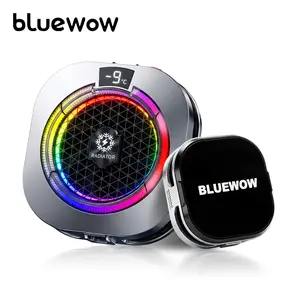 BlueWow Phone Cooler - Portable USB Cooling Fan, 5 Modes, Level Stepless Adjustment, Vibrant RGB Lighting, Magnetic & Clip-On Design, Rechargeable Gaming Accessory, Gift Box for Mobile PUBG, CODM
