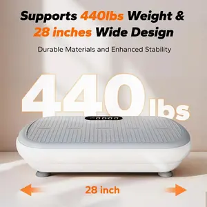 High-Power Vibration Plate Exercise Machine,440lbs Weight Capacity, Bluetooth Remote Control, 4 Workout Modes for Home Gym Fitness Equipment