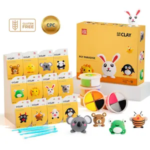 Air Dry Clay Kit - Cute Ultra Light Clay DIY Kit with Tools, Soft Clay Craft Kit, Easy & Fun to Craft, Safe & Non-Toxic, Christmas Gift for Kids