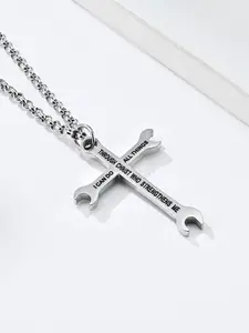 Stainless Steel Cross Pendant Necklace, Cross Necklaces, Inspirational Jewelry for Confidence, Unisex Fashion Accessory, Perfect Gift