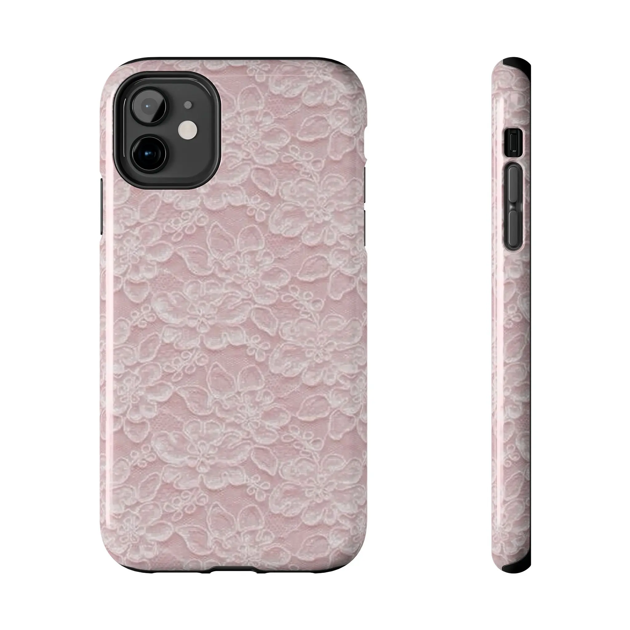 Pink Floral Lace Pattern Phone Case | Tough Phone Case Pink Floral Lace Pattern Phone Case | Tough Phone Case