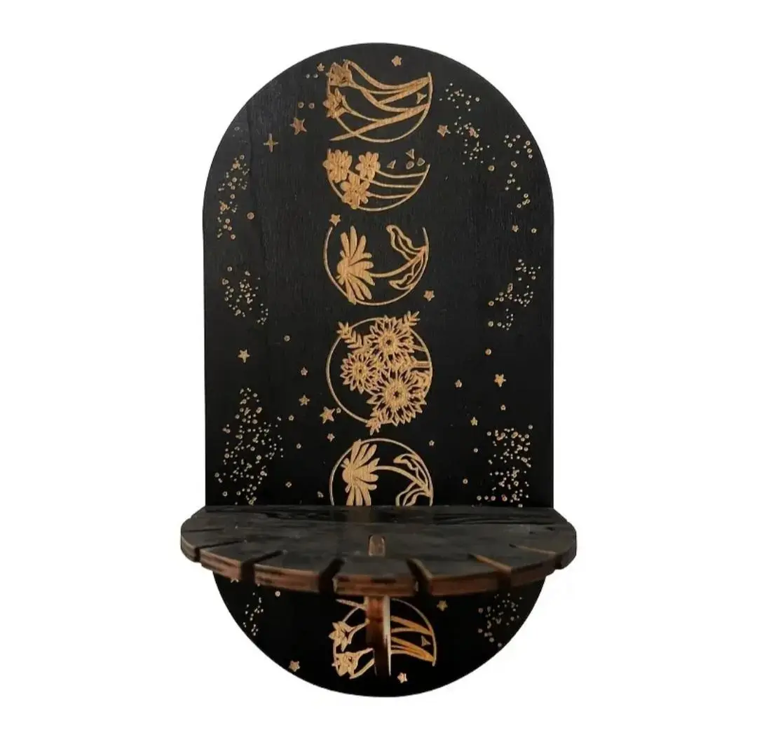 Pendulum Stand Wall Hanging Small Decor Room Crystals Oval Shape Space Saving Design High Quality Wood Hangable Ornaments Minimalist Wooden Decoration