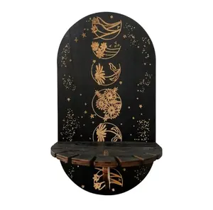 Pendulum Stand Wall Hanging Small Decor Room Crystals Oval Shape Space Saving Design High Quality Wood Hangable Ornaments Minimalist Wooden Decoration