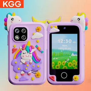 KGG Unicorn Pattern Smart Phone, Cute Cartoon Design Phone with Camera & Games, Educational Learning Toy for Boys and Girls