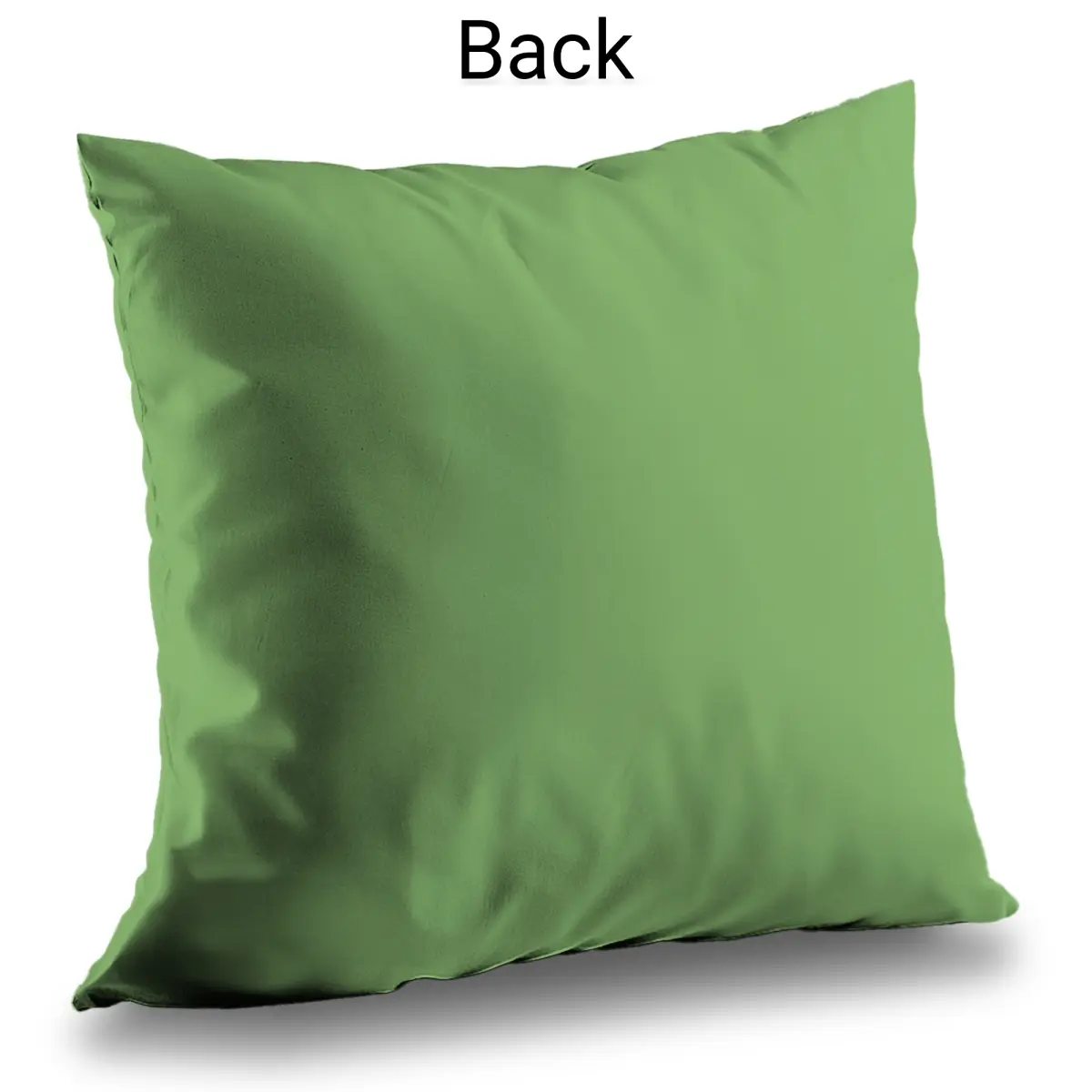 14x14 in. Green Poly Twill Accent Throw Pillow with 360 Stand, Twill Weave, Watercolor Bamboo with Leaves, Botanical Look, Soft Texture for Bathroom Use