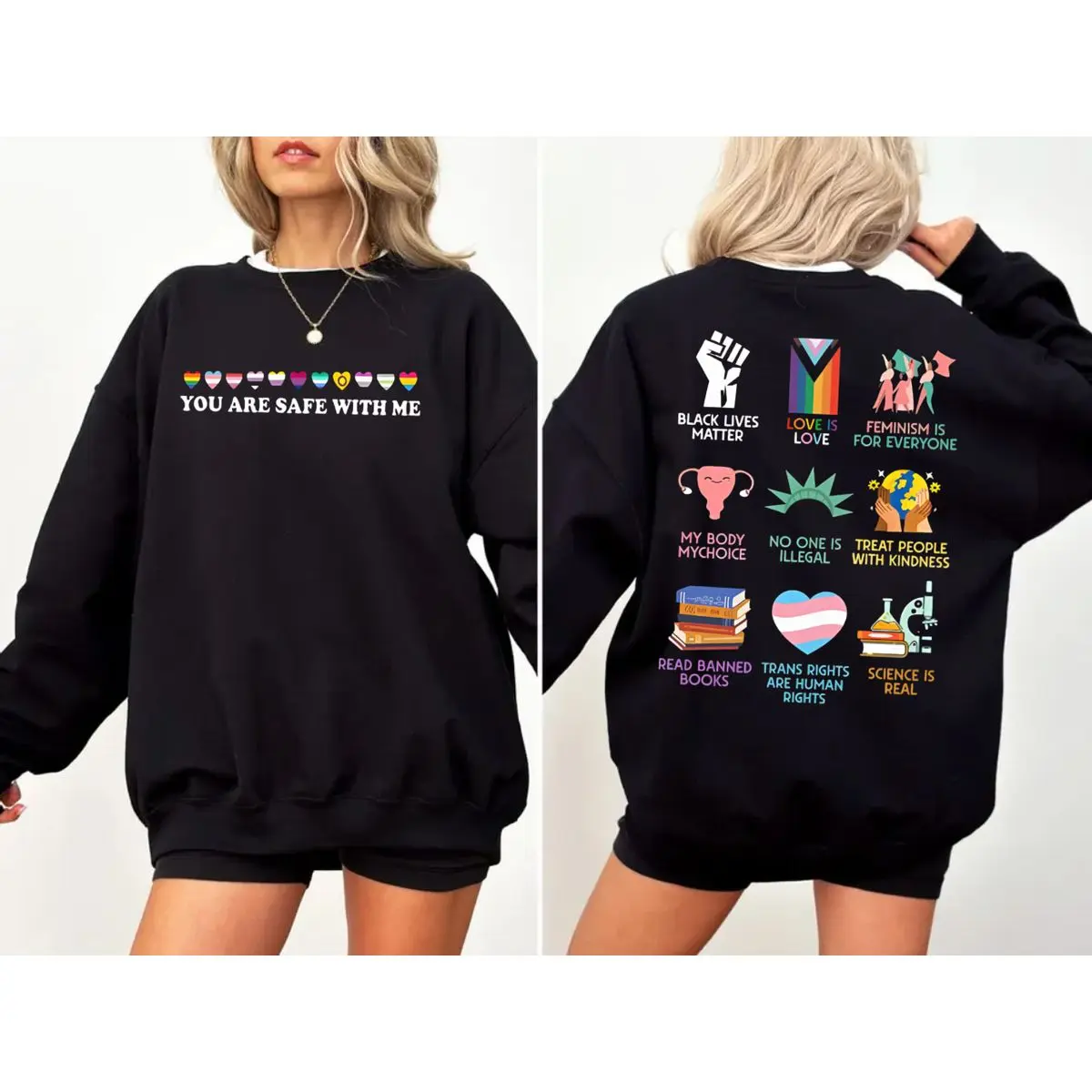 You Are Safe With Me Shirt, Equality Shirt, Human Rights Sweatshirt, You Are Safe With Me Hoodie, Support Pride Tee, Unisex Sweater Pullover Tee