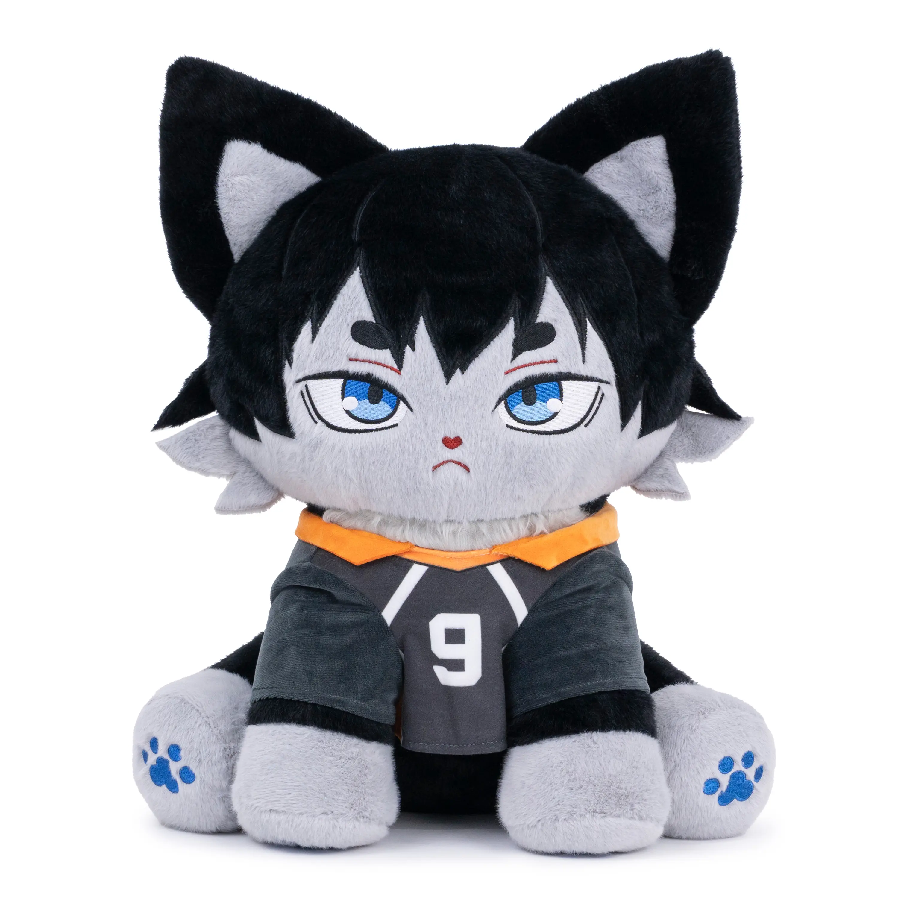 PLUSHSHOP 17in Kawaii Kageymeow Plushie - Extra Soft Fluffy Anthropomorphic Cartoon Animal Face Stuffed Toy, Cute Collectibles, Animal Character Plushies, Ideal Gift Toy, No Restocking Policy