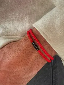 1pc Men's Minimalist Braided Rope Bracelet, Magnetic Clasp, Waterproof & Durable Wristband, Ideal for Everyday Wear & Gifting, Perfect Boyfriend & Father's Day Gift, Magnetic Bangle Jewelry