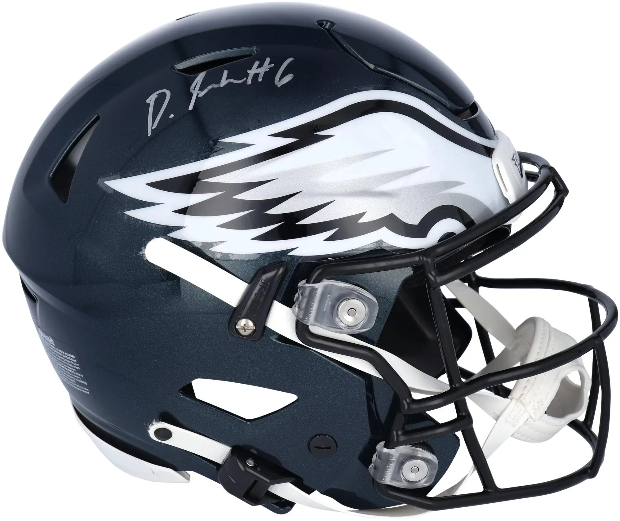Devonta Smith Philadelphia Eagles Autographed Riddell Speed Flex Authentic Helmet - Fanatics Authentic Certified
