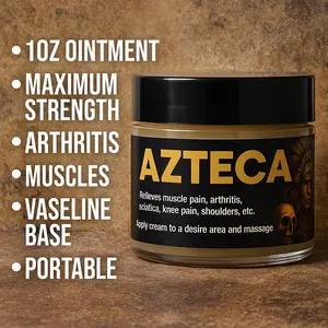 Azteca 1oz Portable Ointment Maximum Strength Deep Topical Pain Relief for Body, Arthritis Pain, Backaches, Muscular Pain, Joint Pain, Tendonitis, Carpal Tunnel and Other Common Aches and Pains