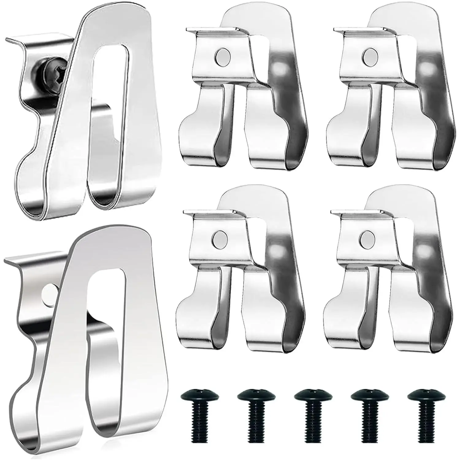 6 count Belt Clip for Ryobi, Belt Hook Compatible with Ryobi and Ridgid 18 Volt Tools 633586002 636181001, 304 Stainless Steel Replacement Drill Belt Clip Hook with Screw for Ryobi Makita