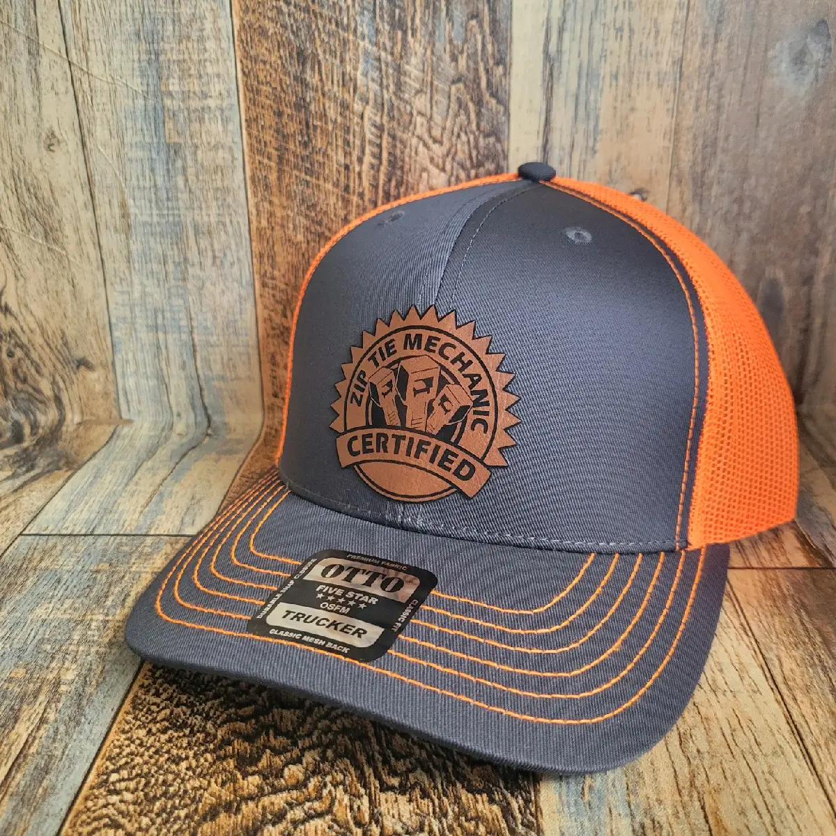 Certified Zip Tie Mechanic snapback trucker hat Baseball Cap