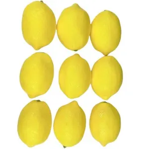 9 pieces artificial lemons for home decoration, realistic fake lemons for photography props, perfect fruit models for hotel and store display, ornaments