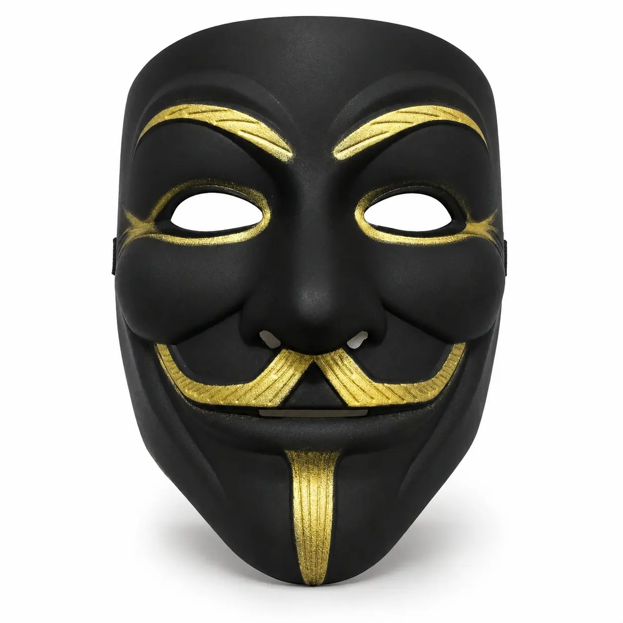 2 Pack Halloween Black Gold Full Face Costume Masks Adult Cosplay Party Masks