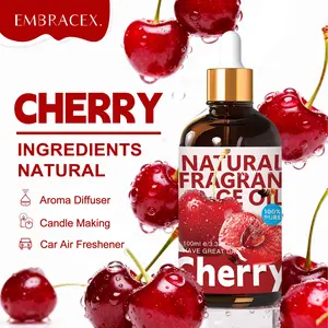 100ML Cherry Essential Oils, Fruit Scented Aromatherapy, Humidifier Diffuser, DIY Soap Candle Bath Car Air Freshener