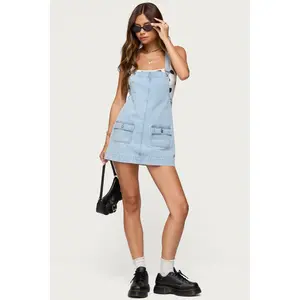 Overall Denim Mini Dress