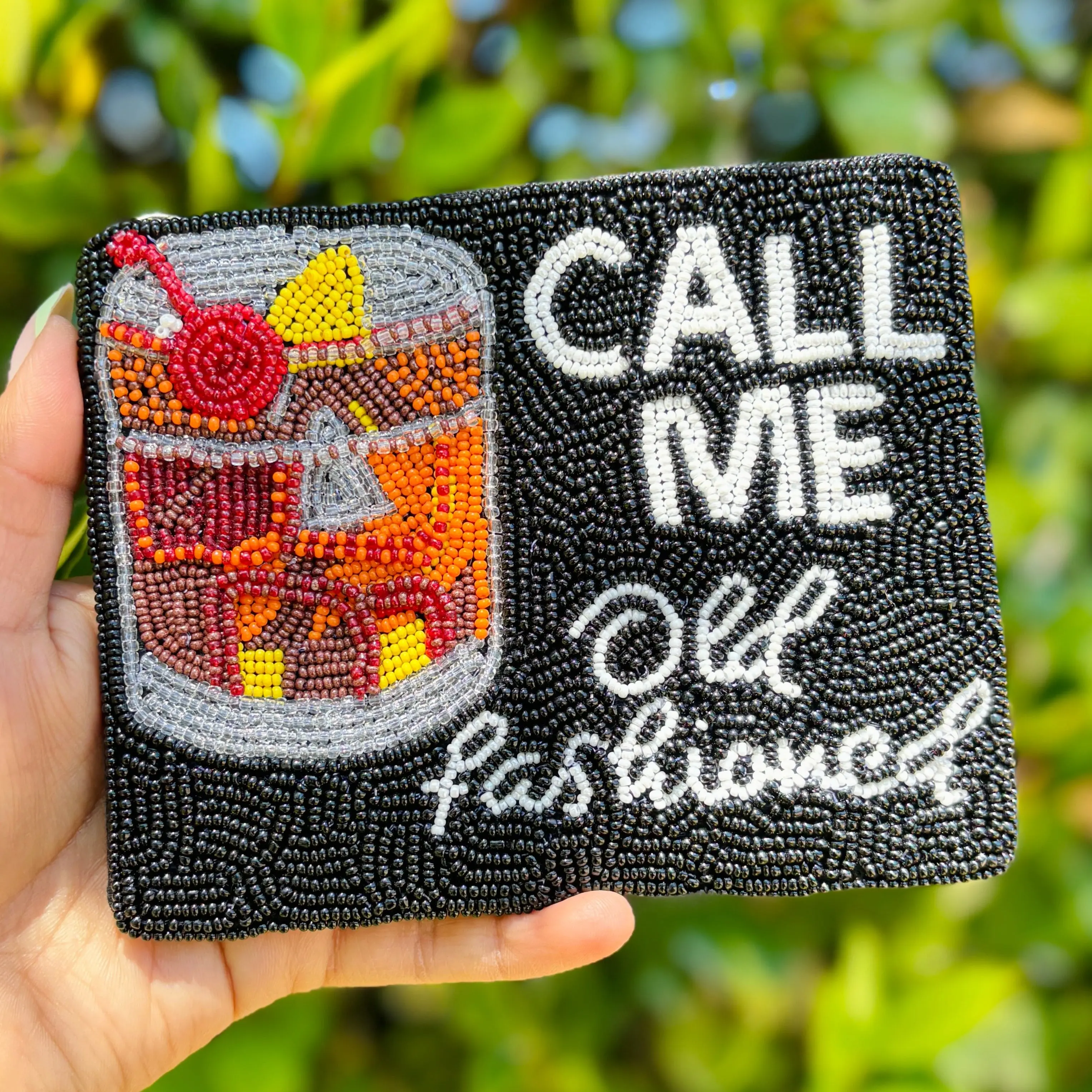 Call Me Old Fashioned Beaded Pouch Purse
