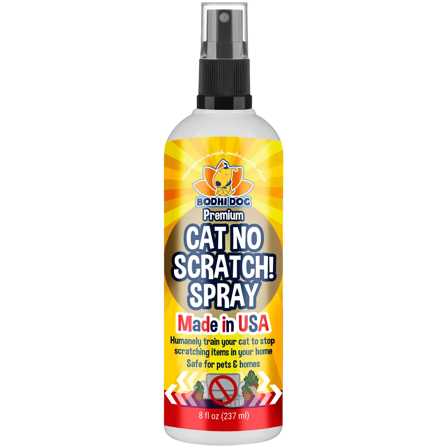 Cat No More Scratching! Spray - Safe Training Cat Scratch Spray with Essential Oils - Made in USA by Bodhi Dog - 8 fl oz
