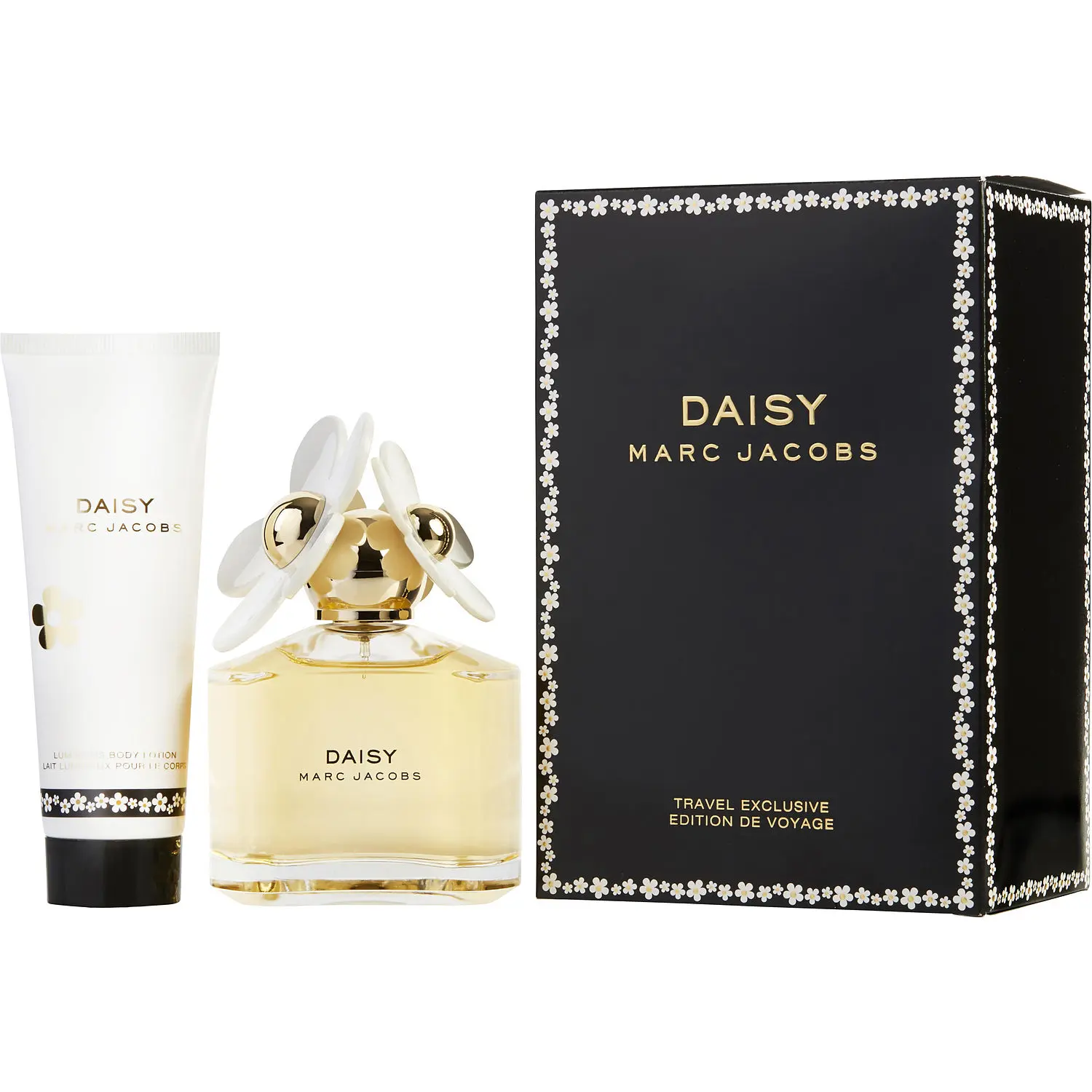 Marc Jacobs Daisy Set-Edt Spray 3.4 Oz & Luminous Body Lotion 2.5 Oz (Travel Edition) For Women
