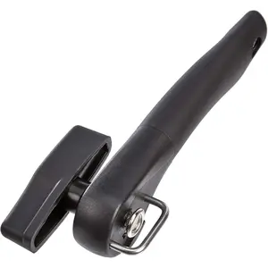 Manual Can Opener, Hand Held, Black Soft Grip Single Handle