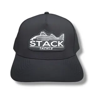 Stack Tackle Logo Hat Black Snapback Classic Baseball Cap 100% Waterproof 95% Polyester 5% Spandex One Size Fits All for All Seasons