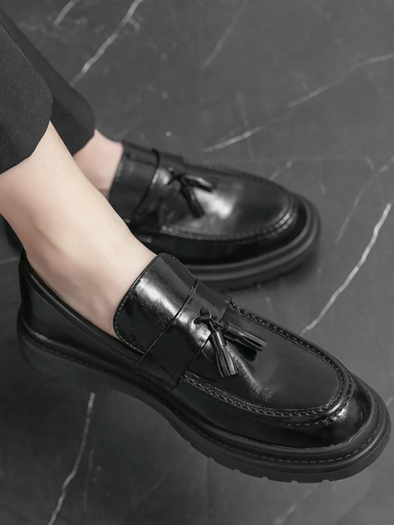 Men's Fashionable Tassel Design Dress Shoes, Casual Comfortable PU Leather Closed Shoes for Daily Wear, Fashion Shoes for Party, Daily Clothing Decor
