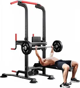 330LBS Heavy Duty Power Tower • Foldable Pull Up Bar & Dip Station • Adjustable Bench • Home Gym Equipment for Men & Women Barbell Rack Barbell Kettlebells Benchpressmachine