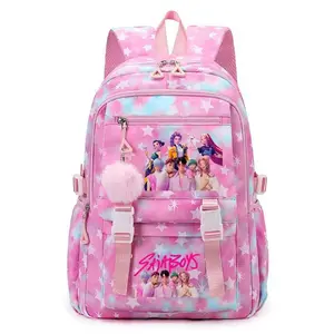 【New 】1pc  Backpack solid color women's backpack   star print zipper closure Trendy backpack fashionable and versatile casual trend suitable for students going to school, campus, going out to work, traveling women's backpack