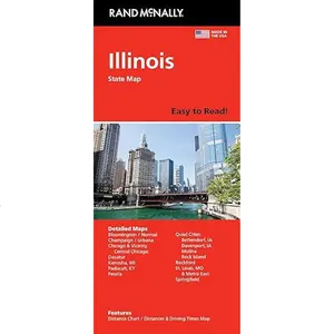 Rand McNally Illinois State Map - Easy to Read, 28" x 40", 30% Larger, Clearly Labeled Highways, Convenient Folded Size (Travel & Maps Book)