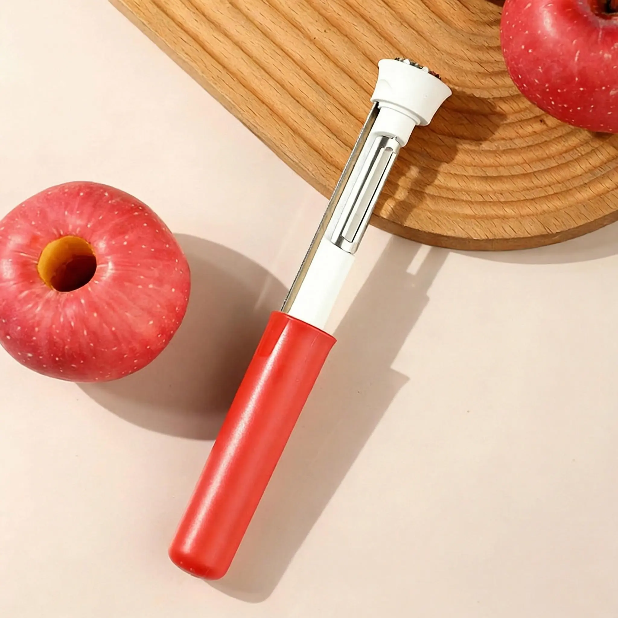 2-in-1 Stainless Steel Apple Corer Peeler Tool Multifunctional Fruit Vegetable Corer Remover Kitchen Gadget Sharp Durable Blades Easy Clean Dishwasher Safe Utensils Sturdy
