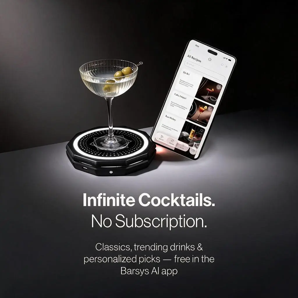 New Arrival Smart Cocktail Maker2.0 Portable Cocktail Maker & Drink Mixer, App Controlled Automatic Cocktail Mixing Machine with 1000+ Recipes for Cocktails & Mocktails Utensils