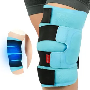 Comfytemp Large Knee Ice Pack Wrap Reusable Gel, Cold Compress Knee Brace, Discomfort Care, Daily Recovery, Sports Support, Running Essential, 23.6"x11.8"
