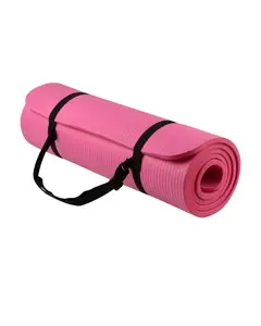 Extra Thick 10mm Exercise Yoga Pilates Mat Gym Fitness NBR 72"x 24" w/ Bag Strap