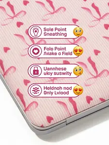 Bow Print Laptop Inner Bag, / Options, Fashionable Cute Design, Perfect Choice for Daily Use