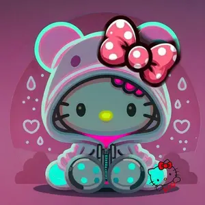 1 set of DIY diamond painting kit, 5D diamond art kit, DIY decoration cartoon, hoodie, bow tie mosaic, diamond art, DIY art home decoration