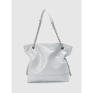 URBAN REVIVO 2026 Spring Women's Quilted Chain Shoulder Tote Bag - White - UWB450030 Shoulder Bags WomensWear, Bag Shoulder Bags