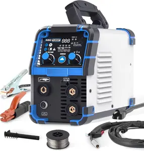 135 Amp MIG Welder, 3 in 1 Multiprocess Welder 110V Flux Core Welder Flux MIG/Lift TIG/Stick Welding Machine Synergic Control IGBT Inverter Welder (, 110)