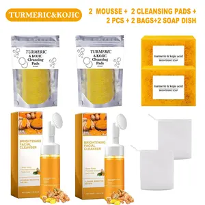Turmeric Wash and Care Piece SetTurmeric Tablets, Turmeric Cleansing Mousse,Turmeric Soap Facial Cleansing Skincare FacialCleansing Cleanser Comfort