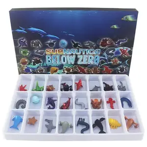 24-Piece Subnautica Deep Sea Exploration New Monster Game, Ocean Devourer Granmaja Bloop Monster Decorative Collectible Figurines
