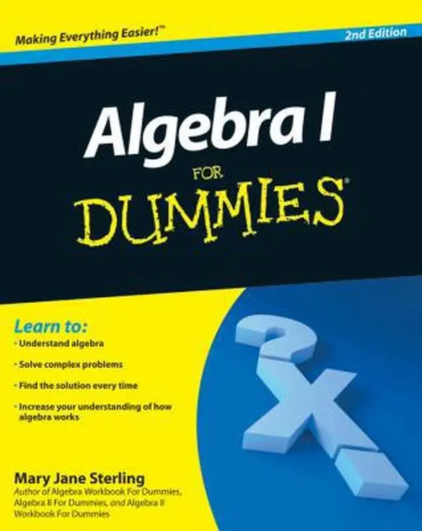 Used Algebra 1 for Dummies Book - Mary Jane Sterling, Dummies Publ., 2nd Edition, 384 Pages, Softcover, 25% New and Revised Content, English Paperback