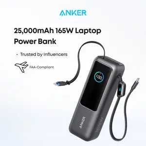 [Spotlight Live] Anker 25,000mAh 165W Laptop Power Bank with Built-In and Retractable Cables for Travel and Work, Fast Charging for 4 Devices
