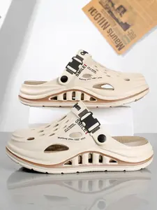 Men's Summer Trendy Thick Sole Hollow-Out Shoes, Comfortable Fashion Casual Sneakers, Breathable Ideal for Hot Weather Footwear Slipper, Summer Beach Slippers
