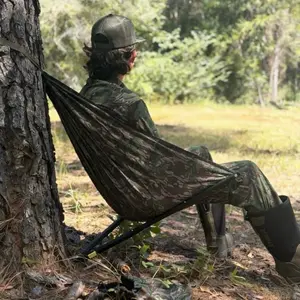 Outdoor Low-Profile Hunting Chair |   Lightweight, Foldable Portable Stool with Adjustable Strap, Suitable for Turkey and Deer Hunting, Camping, and Fishing, Made of Aluminum Alloy
