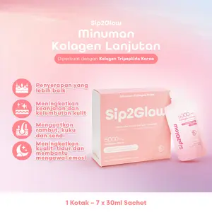 【Sip2Glow】Advanced Collagen Drink with Korean Collagen Tripeptide, GABA & Vitamin C | Passion Fruit | Health & Beauty | Anti-Aging | Ready-To-Sip Supplement for Skin, Hair, Nails & Joint Health