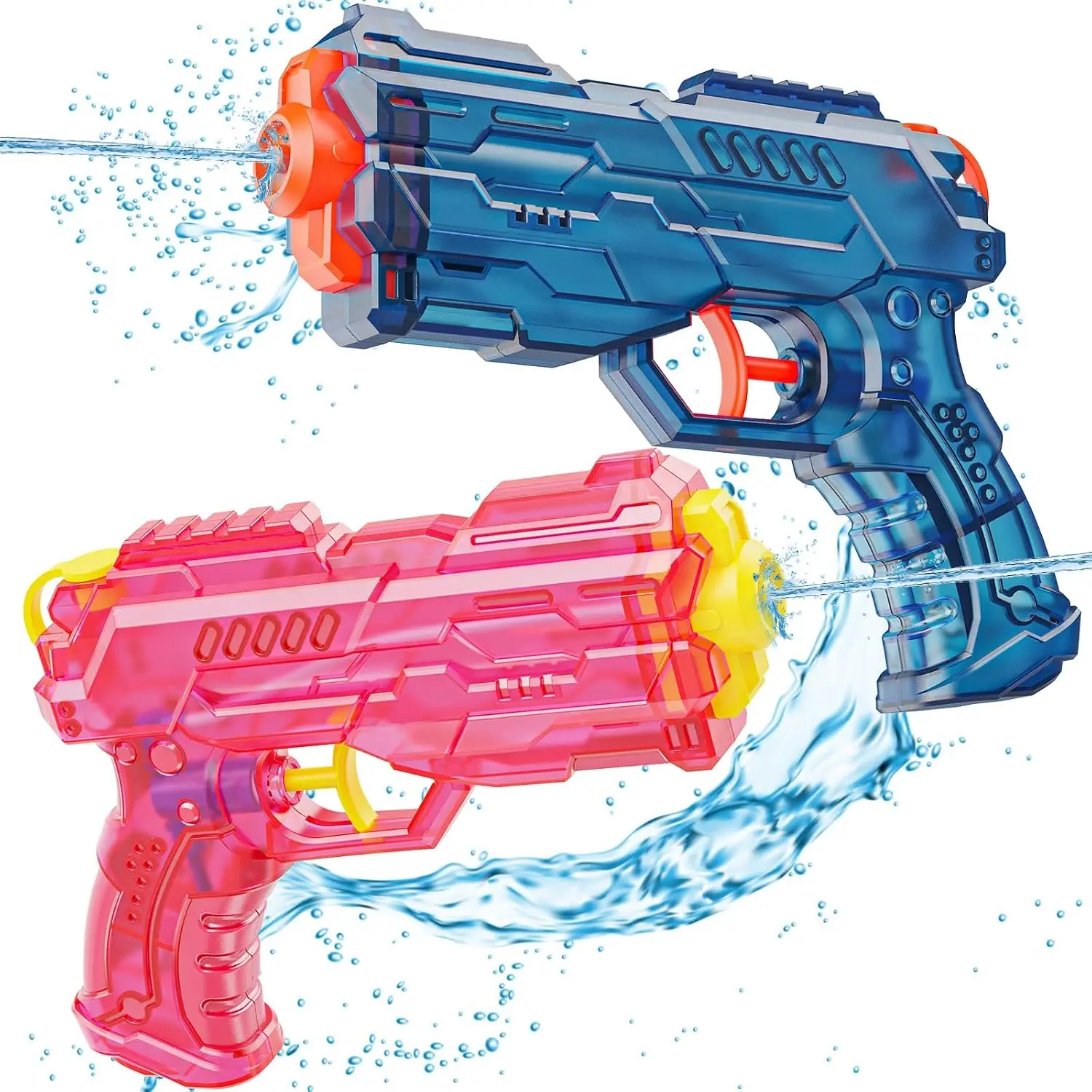 Halloween Fall Gift Water Guns for Kids, 2 Pack Small Squirt Guns | Water Blasters for Adults, Outdoor Water Toys for Pool, Squirt Guns for Beach & Swimming, Water Fighting Party Favors
