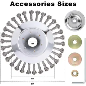8 Inch Indestructible Trimming Head, Replaceable Weed Eater Head, Unbreakable Trimmer Blade with Adapter Kit for Weed Wacker
