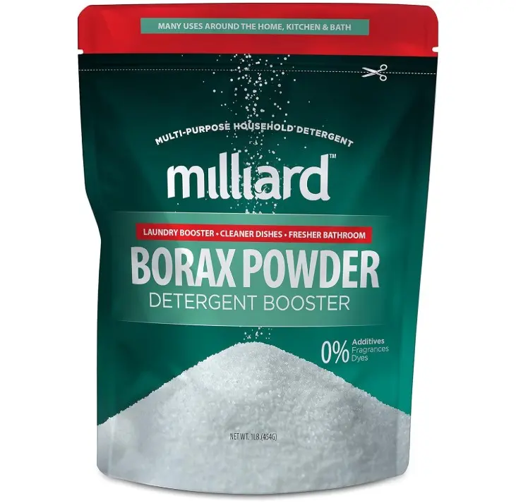 Milliard Borax Powder Laundry Booster, Pure Natural Multipurpose Cleaner and Detergent, 1 lb - Unscented